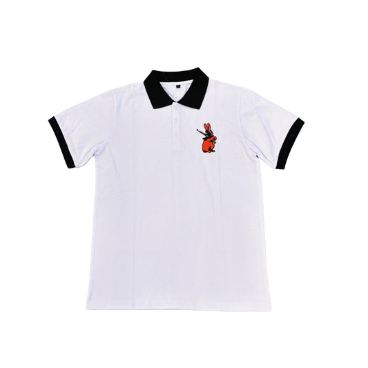 White Logo Polo